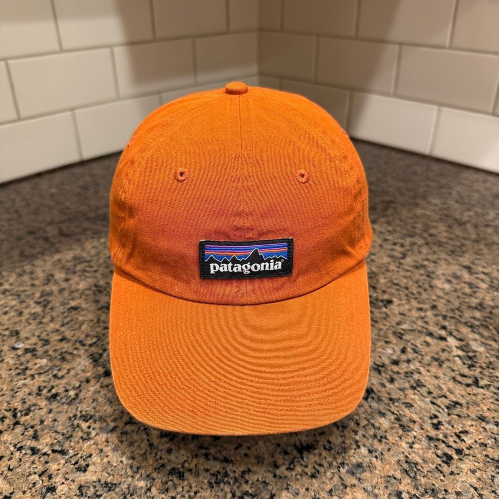 Patagonia P-6 Label Trad Cap Men's Adjustable Strapback Orange Baseball Hat